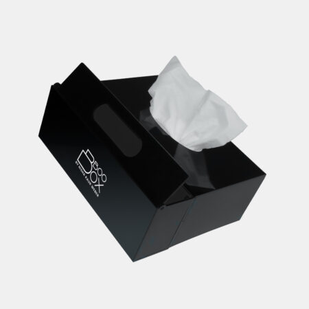 BooBox Tissue Box Holder with Built-in Disposal Bin - Black