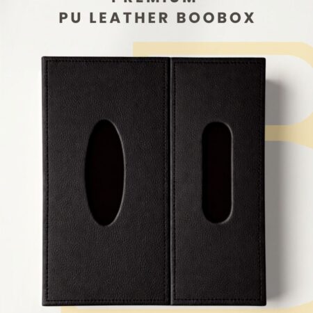 Premium PU Leather BooBox – a stylish 2-in-1 tissue box and mini waste bin