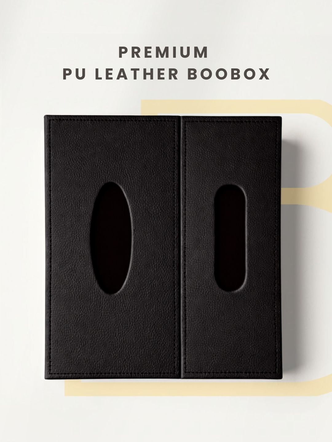 Premium PU Leather BooBox – a stylish 2-in-1 tissue box and mini waste bin